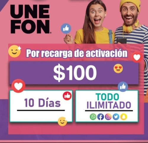 Imagen 2 de 2 de Chip Sim Unefon Lada Cdmx Saldo 10 Dias