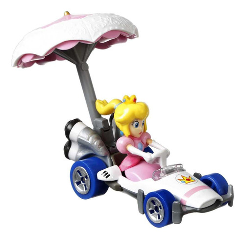 Juguete Hot Wheels De Mario Kart Princess Peach Fundido A Pr