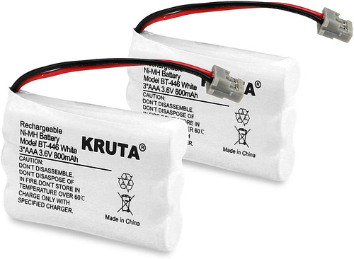 2 Baterias Bt-446 Para Uniden Bt-1005 Bt1005, Tru9460, Tru94