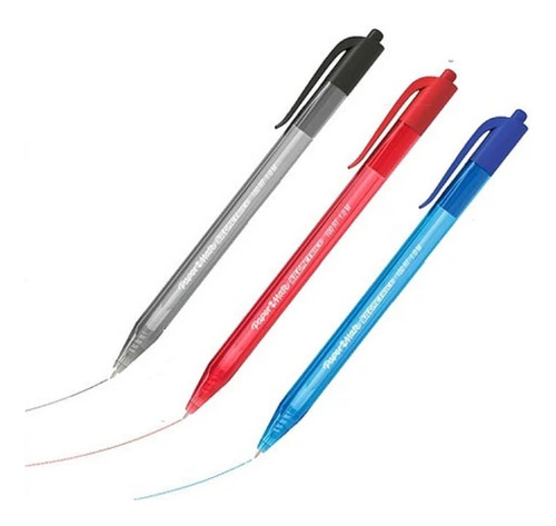 Bolígrafos Paper Mate Kilométrico 3 Piezas Azul Rojo Negro