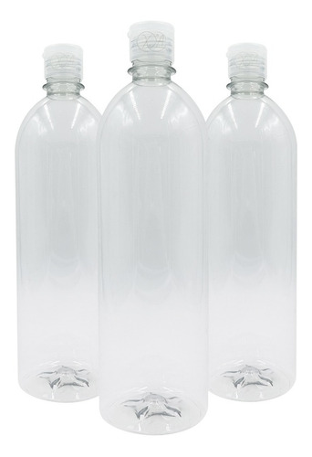 Envase Botella 1 Litro P/ Gel Con Tapa Flip Top