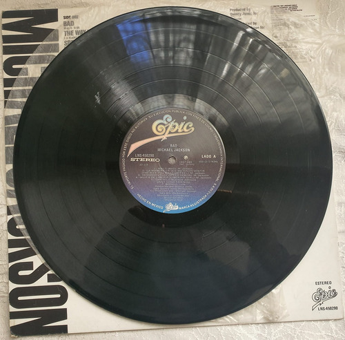 Disco Lp Vinilo Bad Michael Jackson, Año 1987 (Usado)
