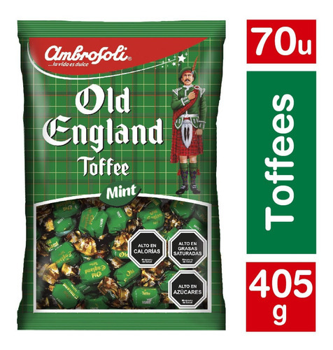Calugas Ambrosoli Old England Toffee Mint 70 Un Bolsa 405 G