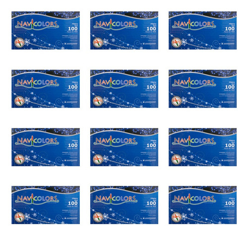 Serie Navideña 100 Led Luz Azul 7 Mts Cable Azul 12 Piezas