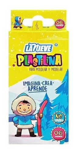 Imagen 2 de 2 de Plastilina 6 Colores Marca La Nieve Pack De 2