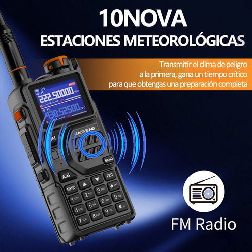 Radios Walkie Talkie Baofeng 10w Bf-k5plus 999canale 10km Color Negro