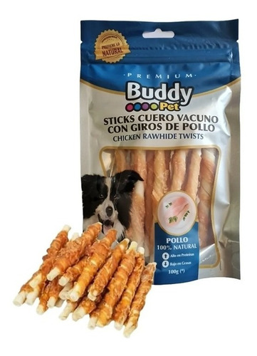 Snack Perro Alimento Crocante Charqui Mascotas Buddy Pet