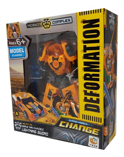 Robot Transformer Auto Y Robot Lightning Sword Con Espada