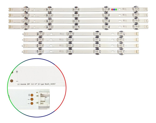 Kit Leds LG 47lb5800 47lb5830 47lb6100 47lb6500 - Orig, Nvo.