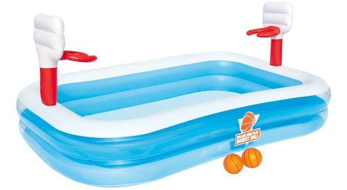 Ff Piscina Inflable 636lt Juego Niños Con Aros Baske Bestway