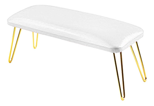 Nail Pillow Hand Rest Manicure Nail Tool Pu White And Gold