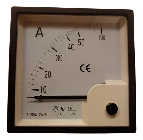 Amperímetro Analógico Hasta 50 Amper Directo 96 X 96mm