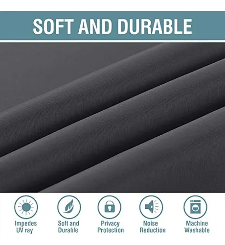 Cortinas Blackout Con Aislamiento Trmico Y Ojales, Para Dor