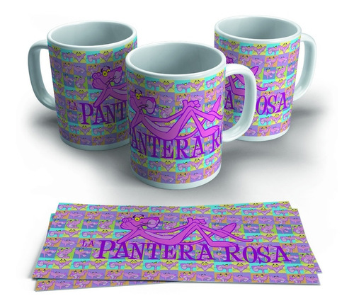 La Pantera Rosa Animado Mugs Pocillos Personalizados Vasos