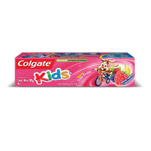 Imagen 1 de 3 de Pasta dental Colgate Kids Tutti-Frutti en crema 50 g