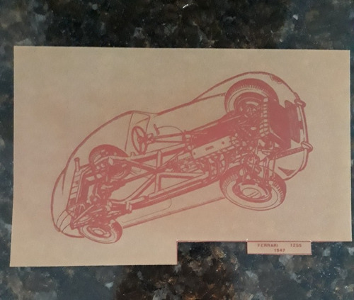 Cutaway Raio X Ferrari 1255 1947 Raro Coleção 