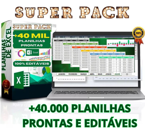 Domine O Excel: Mais De 40 Mil Planilhas Prontas E Editáveis