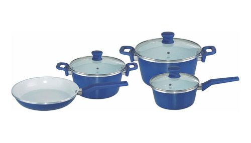 Batería De Cocina Cuori 7 Piezas  Interior Cerámico Oferta