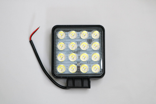 Farol De Led Quadrado 16 Leds*3w=48w, 12-80v Cód. 3535
