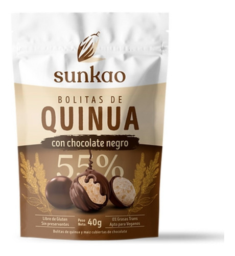 Bolitas De Quinoa Cubiertas De Chocolate Premium 40g -sunkao