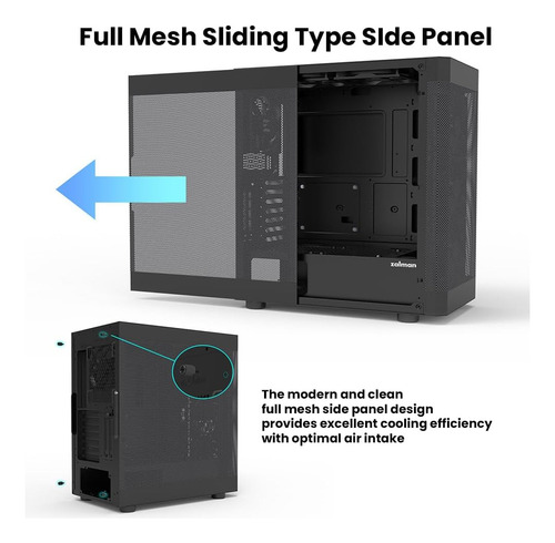 I4 Atx Mid-tower - Carcasa Para Pc Atx, Micro Atx, Mini Itx,