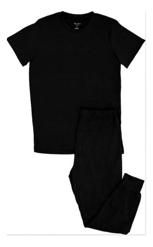 Conjunto Pijama Black Manga Corta Cuello Redondo Caballero