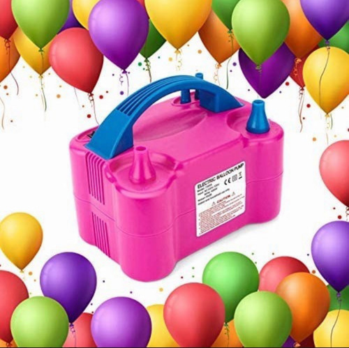 Bomba Inflaglobos Doble Electrica Compresor Aire Fiesta