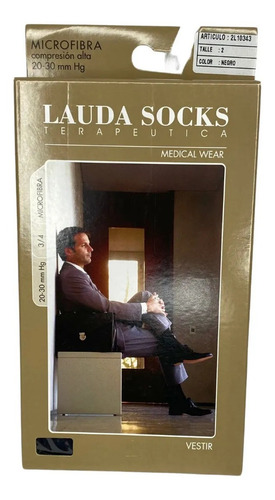 Media Compresión 20-30 Mmhg Lauda Socks Microfibra 3/4vestir