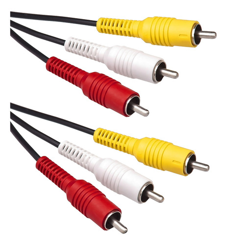 Cable Audio Video 3 Colores Rca-rca Macho Macho 1,5 Metros