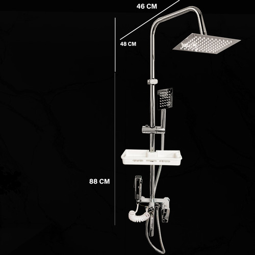 Ducha Columna + Monomando + Telefono Completo Beiti Md