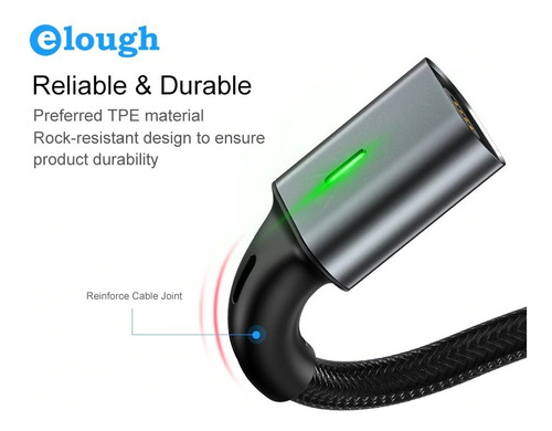 Imagen 3 de 7 de Cable Magnetico Usb Carga Rapida Celular 3.0 Y Datos 1 Metro