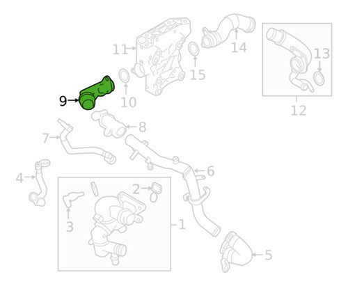 Conector De Peças J9c6689 Lr094089 Tubo De Saída Do Aquecedo