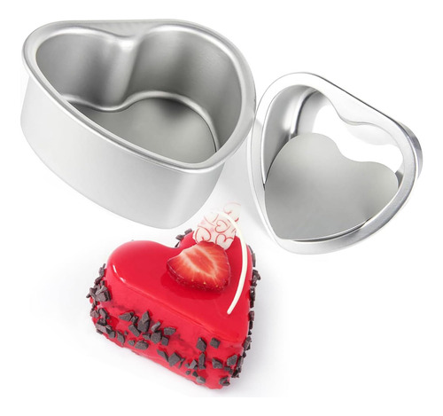 Moldes Para Pasteles En Forma De Corazón De Taounoa De 4 Pul