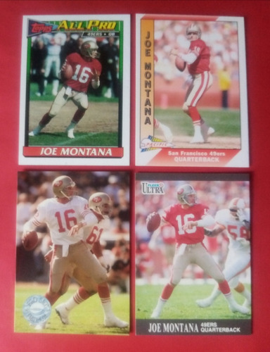 1991 Topps Pacific Ultra & Platinum Joe Montana ( 4 ) Lote 