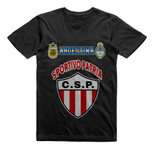 Remera Algodon Negra Sportivo Patria Formosa