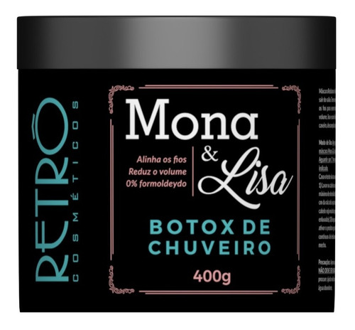 Kit Escova Progressiva + Botox De Chuveiro Mona & Lisa Retrô