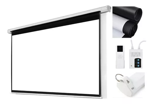  Pantalla de proyector eléctrica con control remoto, pantalla de  proyector DINAH de 120 pulgadas, pantalla de proyector de aire automático  para interiores, pantalla de proyector desplegable desplegable : Electrónica