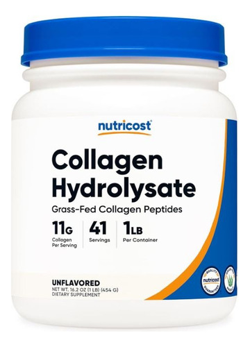 Original Nutricost Polvo Colageno Hidrolizado 11g 41ser 454g