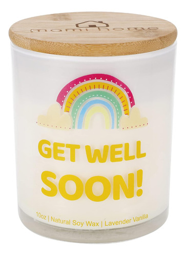 Vela En Tarro Con Texto En Inglés «get Well Soon», Vela Perf