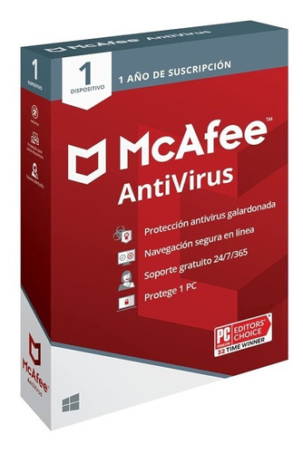 Mcafee Antivirus 1 Año 1 Dispositivo 2023