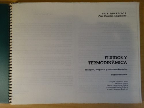 Fluídos Y Termodinánica, Douglas Figueroa, 2da. Ed. Año 2001