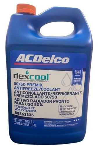 Refrigerante Dexcool 50/50 Acdelco 4l