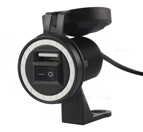 Cargador Usb Moto Luz Ojo De Angel 2.1 A Celular