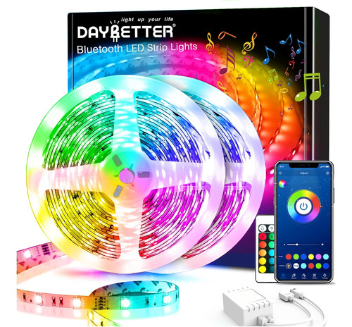 Daybetter Luces Led Inteligentes De 60 Pies  5050 Rgb Con Co