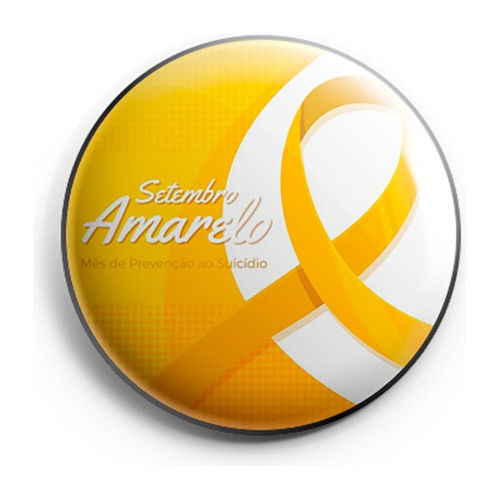 Bottons Setembro Amarelo - Kit Com 50 Bottons