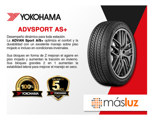 Par Llantas Advsport As+ Yokohama 275/40r20 106y