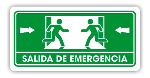 Señalamiento Salida De Emergencia 10x20 Estireno