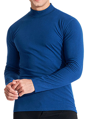 Hansber Camiseta Termica Cuello Alto Para Hombre Ajuste Capa