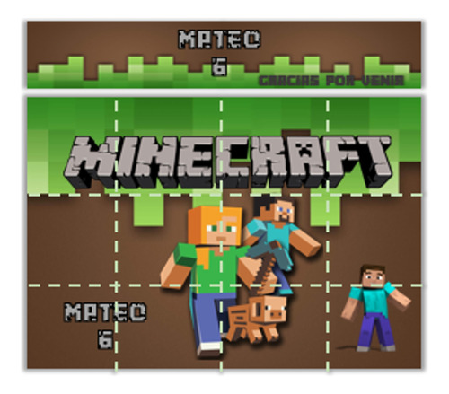 Rompecabezas Imantados Souvenirs X10 Minecraft