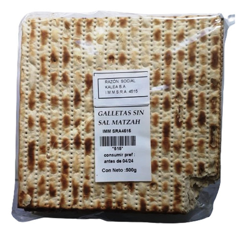 Galletas Sin Sal Matzah 500g